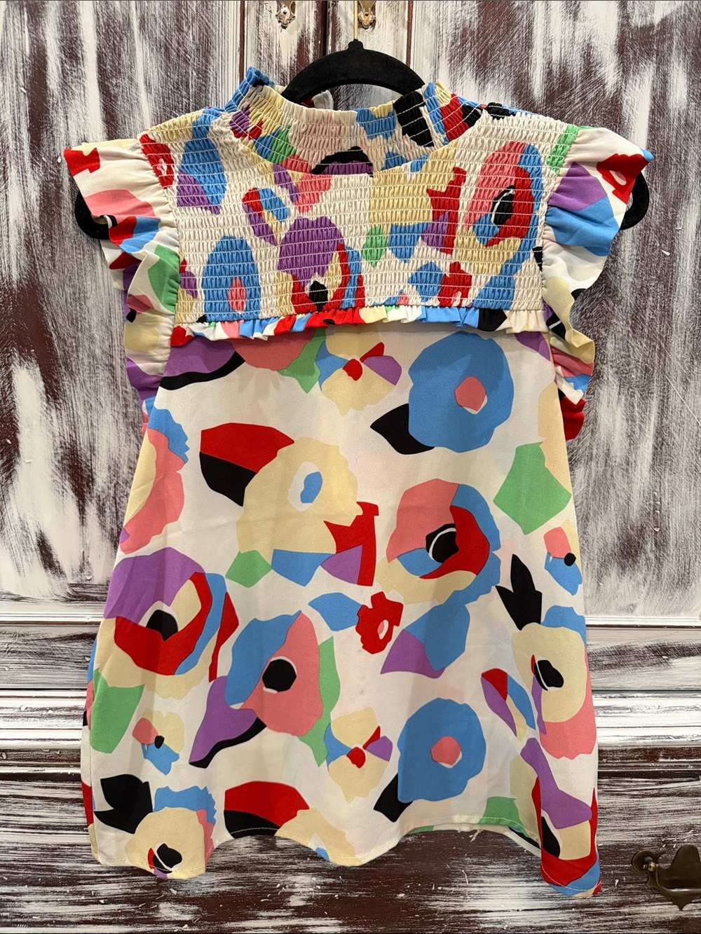 Girls' Multicolor Floral Smocked Dress